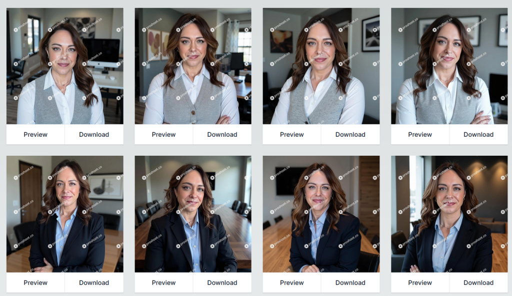 Corporate AI-generated Headshots