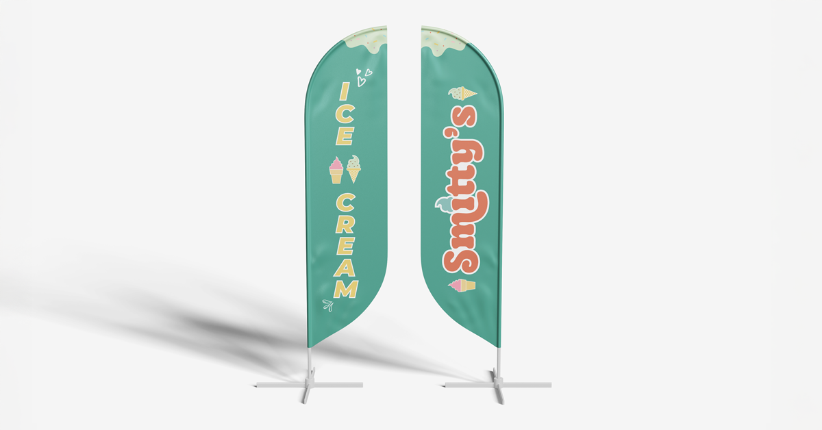 feather-flag Feather Flag Design for Smitty's Ice Cream Stand