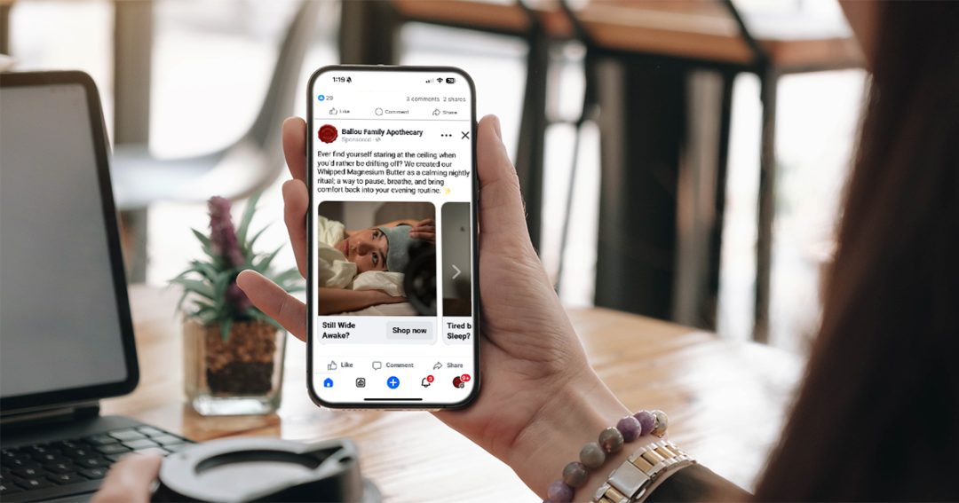 Facebook Carousel Ad for Ballou Family Apothecary