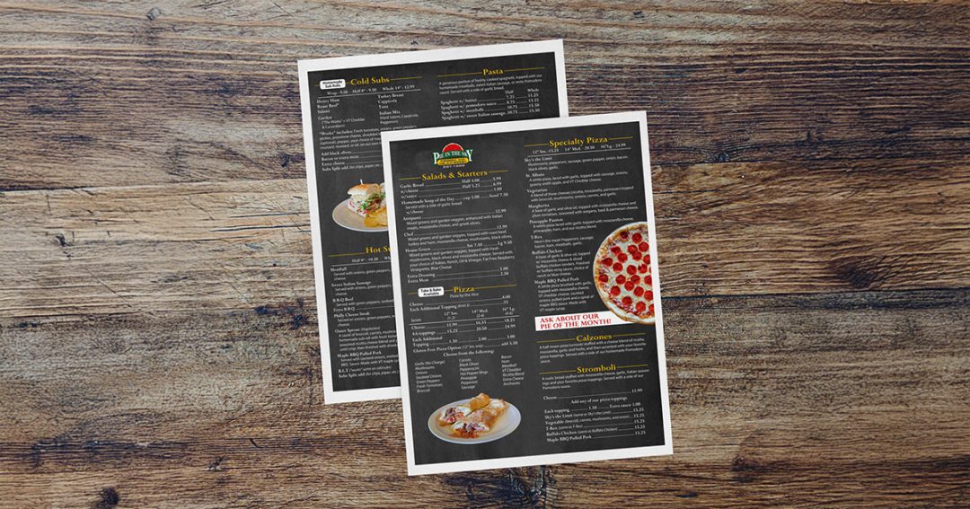Pizza Restaurant Menu Design