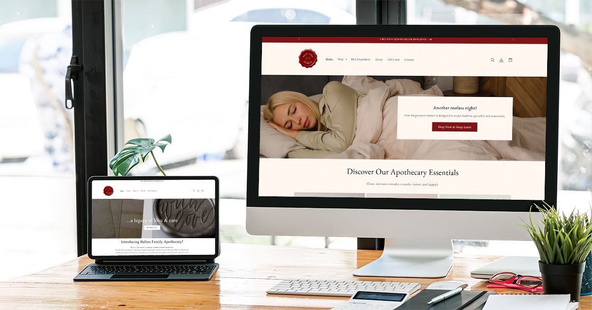 Ballou Family Apothecary Website Design