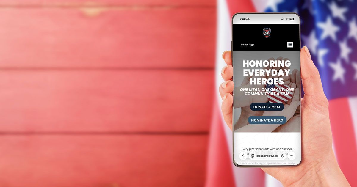 Website preview for Backing the Brave