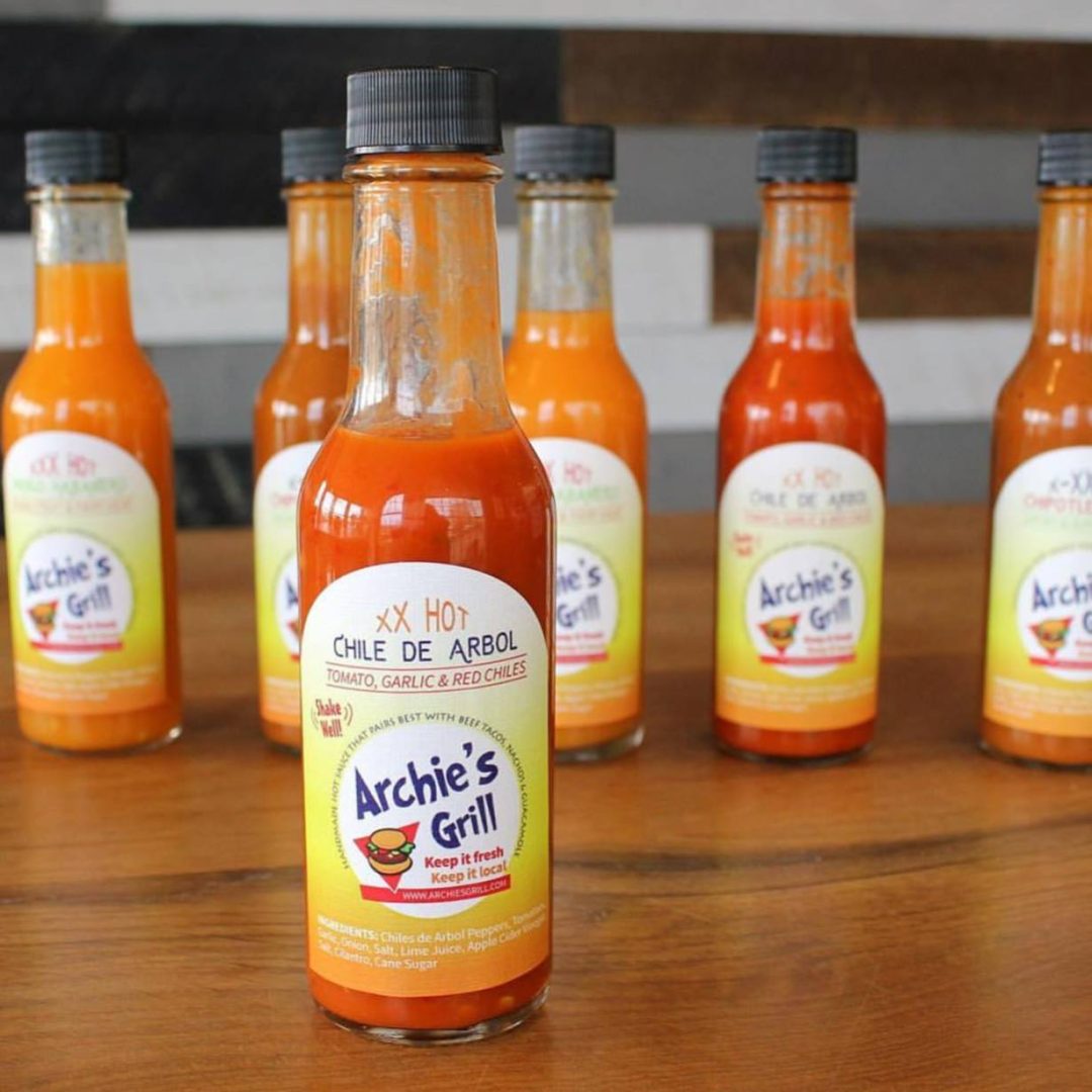 Archie's Grill Hot Sauce Label Design