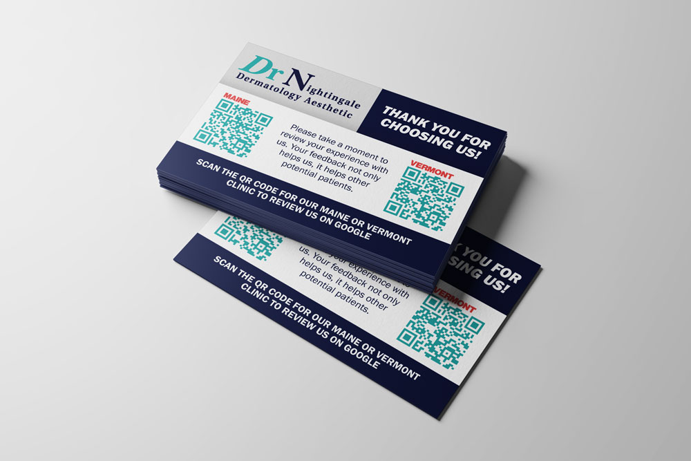 Stack of review request cards